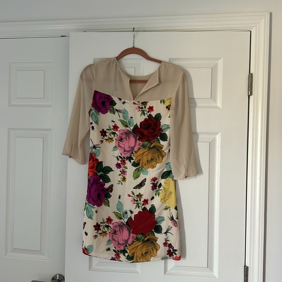 Ted Baker Floral Mini Dress Size 1 - Picture 2 of 4